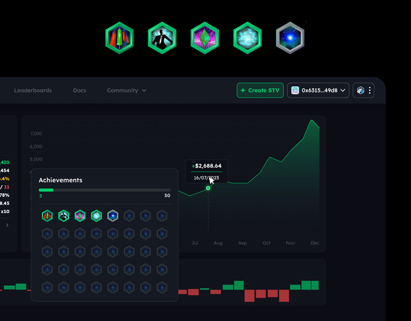 Badge system for Crypto Platform — original project artwork
