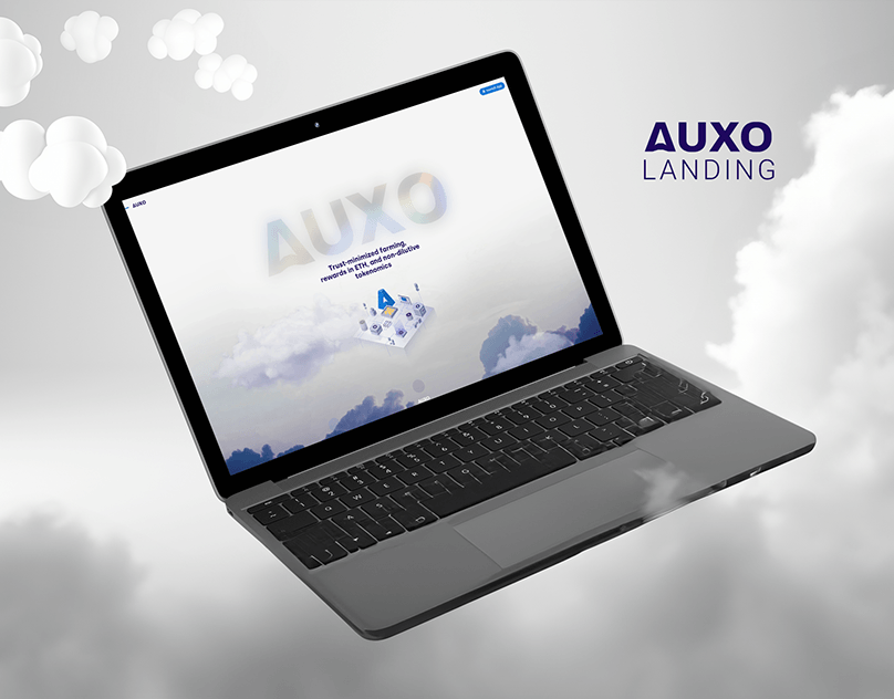 AUXO - Landing page — original project artwork