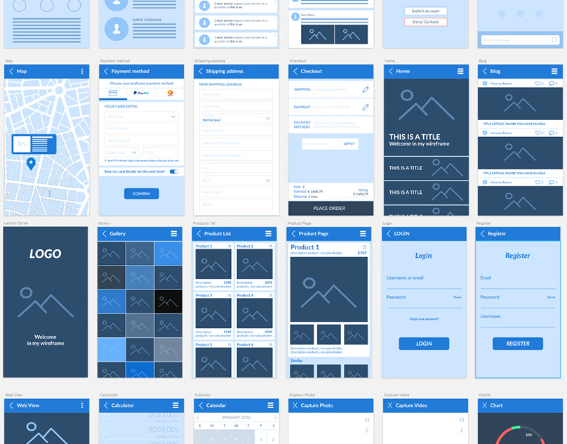 Sketch Wireframe Kit Mobile Free — original project artwork