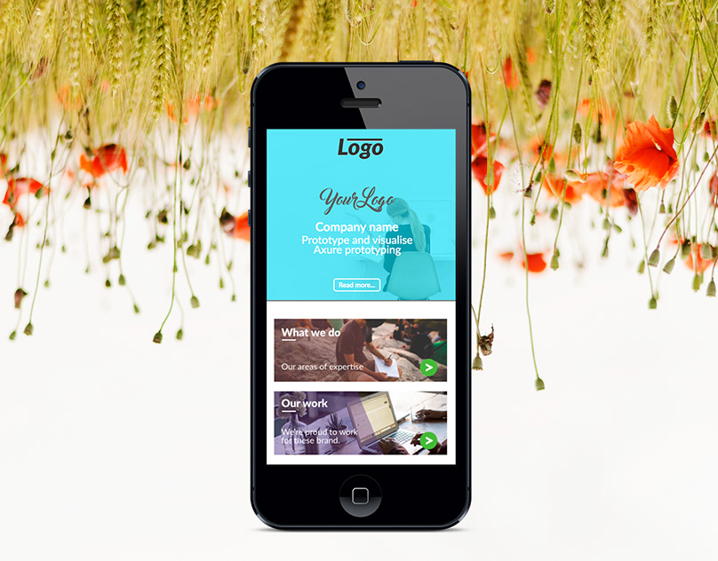 Homepage Axure Prototype Free — original project artwork