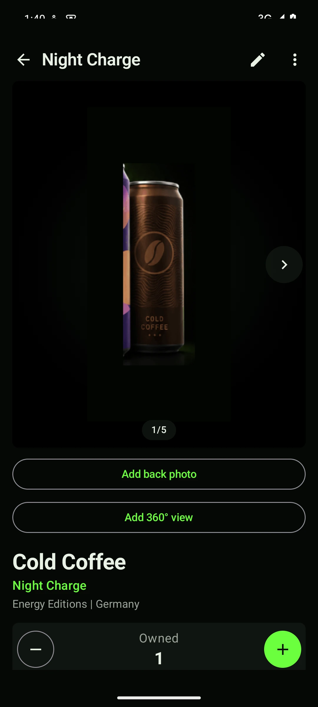 Original CanDex Android interface with demo content
