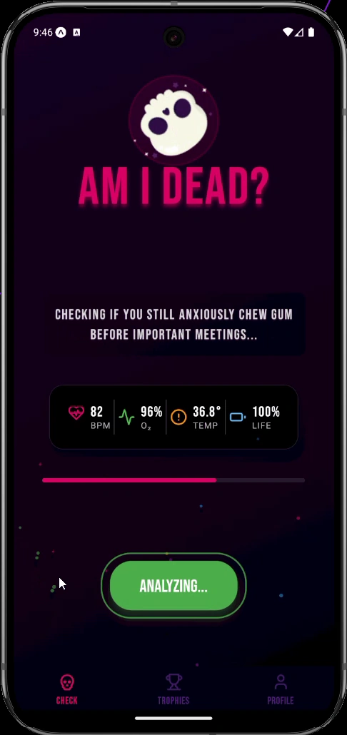 Original Am I Dead Yet check-in