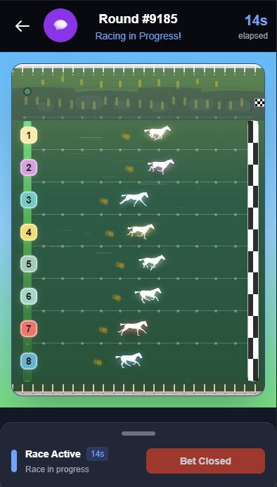 Original HashHorse race interface from the project repository