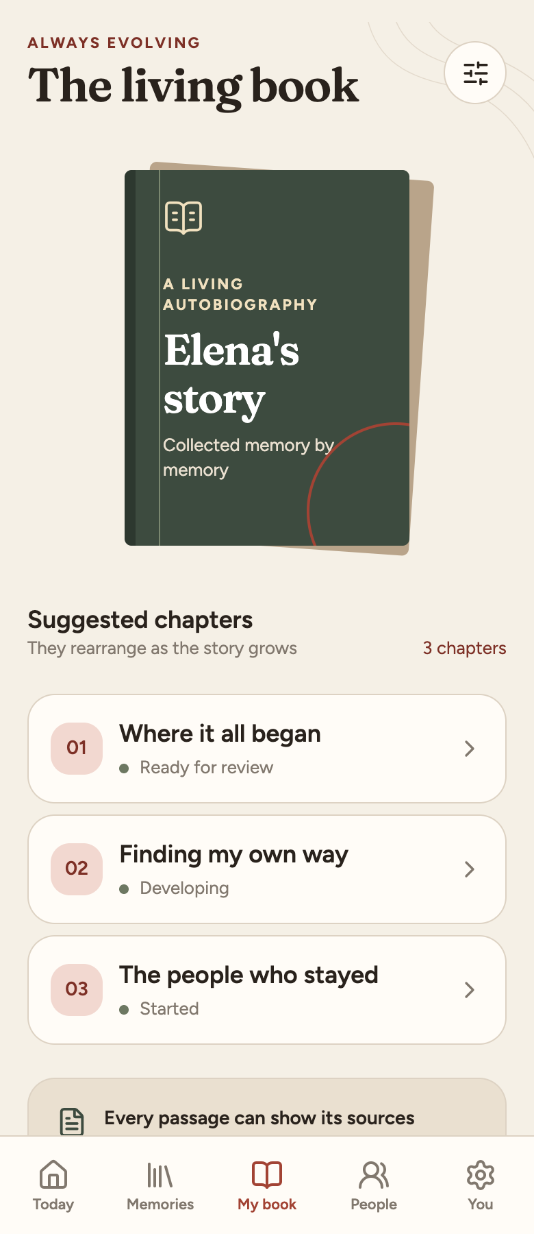 Original Narravita book view with sample chapters