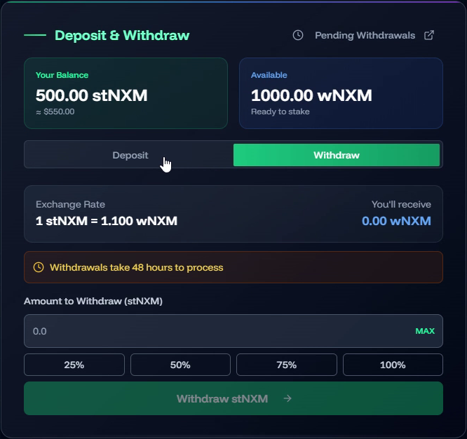 Original withdrawal panel · 00:46
